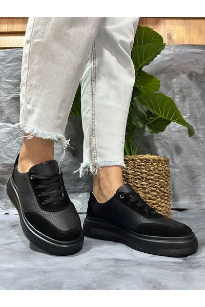 POTEEN Adidași Silverware - Pantof sport zilnic negru Talpă exterioară din pi...