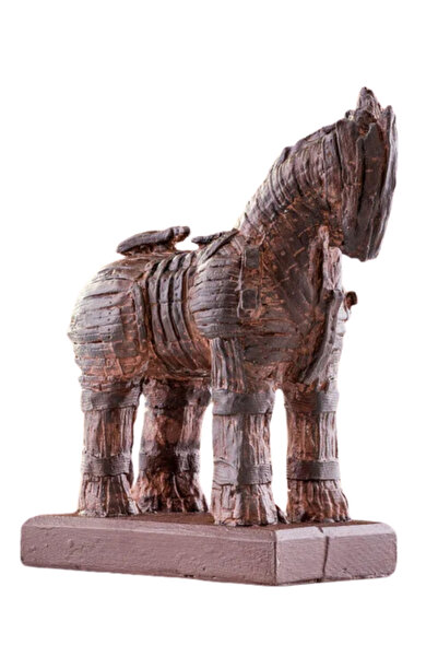 Genel Markalar Truva Atı Heykeli - Tarihi Savaş Simgesi Dekoratif Figür, 20 cm