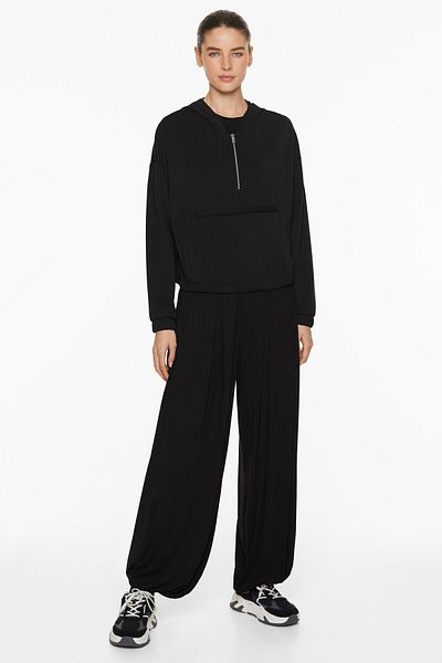 Oysho Modal blend wide-leg trousers