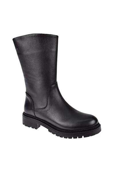 pullman Castle Black Hakiki Deri Kadın Bot SK-52686 SİYAH