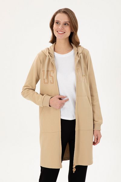 U.S. Polo Assn. Hanorac cu glugă de nisip pentru femei 50289544 -VR085
