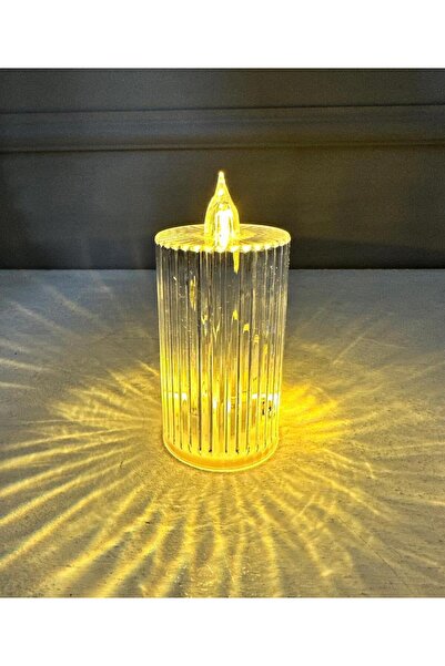 PEKİBU SİLİNDİR MODEL PİLLİ LED MUM 13 CM