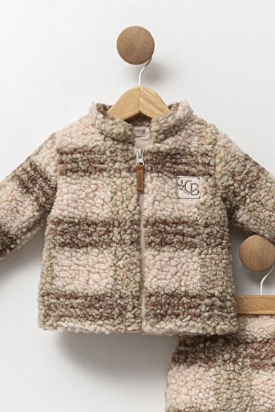 Cassiope Wellsoft Baby Boy Set - Plaid Print, Zip-Up and Thick Winter Jacket