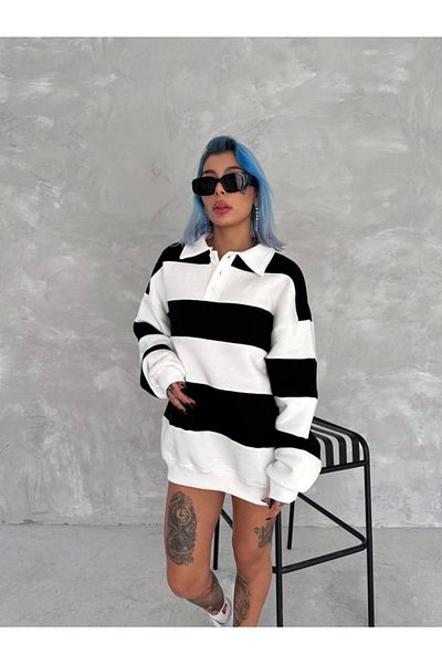 Modayakamoz Μαύρο φούτερ με γιακά Unisex - Τριών Κλωστών