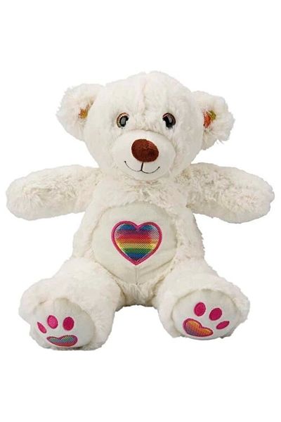 Sunman Plush Teddy Bear with Rainbow Heart-9533