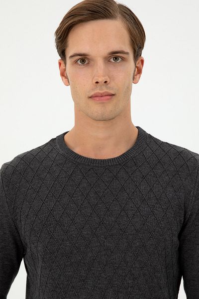 U.S. Polo Assn. Men's Anthracite Melange Sweater 50297055 -Vr081