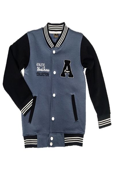miniklife 7-16 Years Old Boys and Girls College Jacket - 3 Thread Raster Winter Cardigan