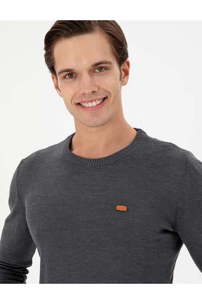 U.S. Polo Assn. Men's Anthracite Melange Sweater 50297040 -Vr081