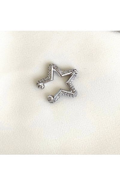 gaila design Silver Color Zircon Stone Star Earcuff Cartilage Earring