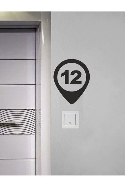 Şirin Lazer Circle 12 Position Door Number Wood Mdf Laser Cut