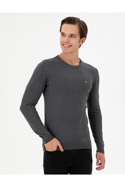 U.S. Polo Assn. Men's Anthracite Melange Sweater 50297040 -Vr081