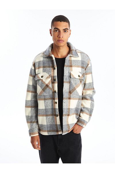 LC Waikiki LCW Casual καρό Άνετη εφαρμογή Μακρυμάνικο καρό ανδρικό πουκάμισο ξυλοκόπο