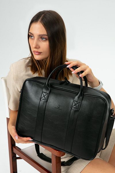 Necati Çanta حقيبة كمبيوتر محمول Macbook Organizer مقاس 15.6 بوصة و16 بوصة باللون الأسود