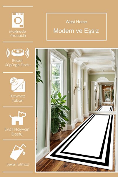 West Home Machine washable non-slip base stain-resistant modern cutting runner kitchen runner carpet runner