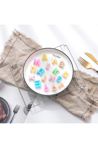 Getshopmini Chocolate Russian Alphabet Mold Russian Letter Mold Sugar Paste Silicone Mold Gt109