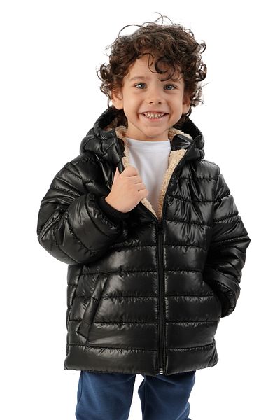 Merdia Boy's Hooded Coat Waterproof and Windproof Fur Inside