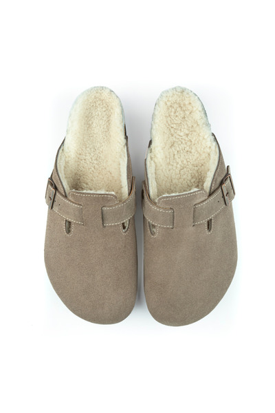 Lemoors Costa Shearling Natural Cork Suede Leather Mink