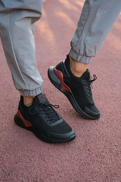 Riccon Černé červené unisex tenisky00122044