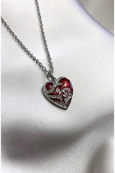 İYİ MODA Cosplay Gothic Patterned Heart Necklace
