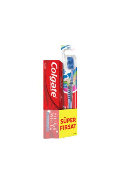Colgate Visible White Toothpaste 75 ml + Extra Clean Toothbrush Set