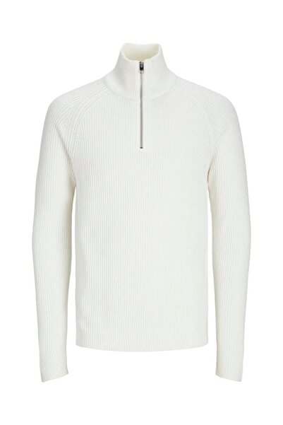 Jack & Jones Yarım Fermuarlı örme Kazak JJPANNEL KNIT HALF ZIP AW24
