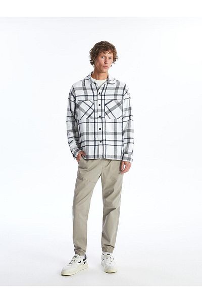 LC Waikiki LCW Casual καρό Άνετη εφαρμογή Μακρυμάνικο καρό ανδρικό πουκάμισο ξυλοκόπο