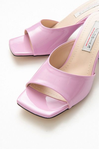 Niloshka Dublin Lilac Patent Leather Women's Slippers