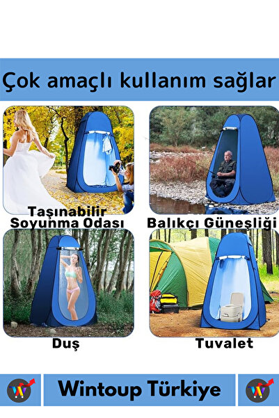 Wintoup Premium Yüksek Kaliteli Özel Bölmeli Taşıma Çantalı Portable Otomatik Kurulum Kamp Balıkçı Çadırı