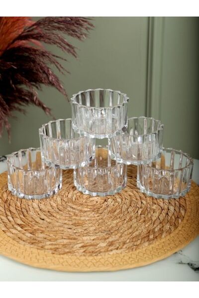 Viyalente Sindy 6'lı Cam Kase Çerezlik-Reçellik-Lokumluk-Sosluk-Sunumluk 210 cc