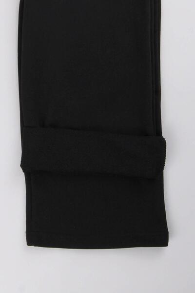 Perendi Wide Cut Comfortable Girl's Sweatpants Black