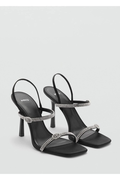 MANGO Woman Strass Taşlı Topuklu Sandalet