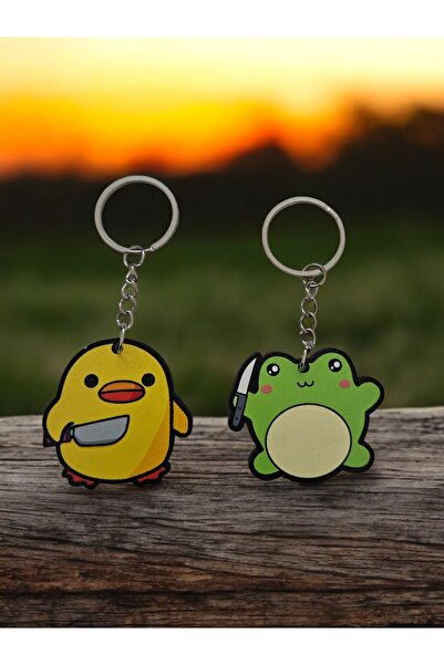 Mansura Serseri Civciv Serseri Kurbağa Çift Sevgili Anahtarlık 2 Adet