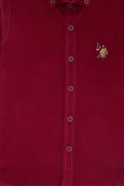 U.S. Polo Assn. Erkek Çocuk Vişne Uzun Kollu Gömlek 50254153-VR223