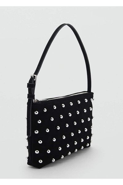MANGO Woman Dekorative Tasche mit Heftklammern