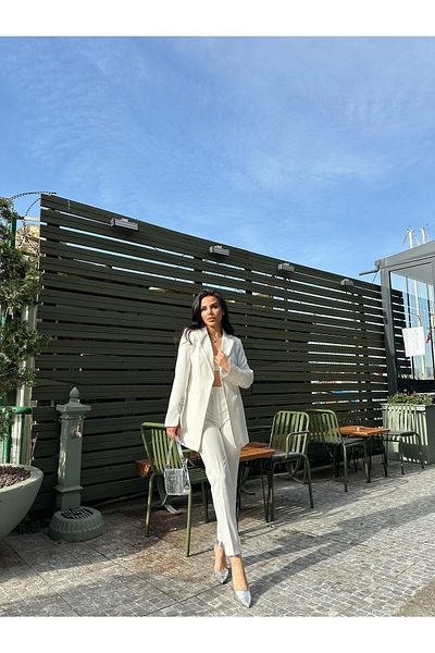 Bella Breeze Women's Stone Detailed Jacket Pants Suit