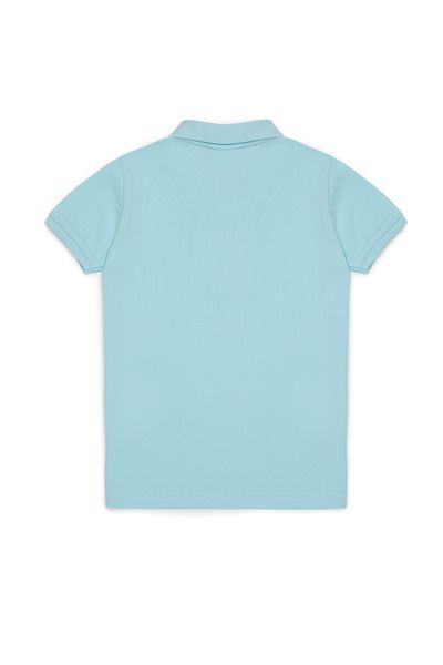 U.S. Polo Assn. Tricou de bază cu gât polo albastru deschis pentru băiat 50249283 -VR007
