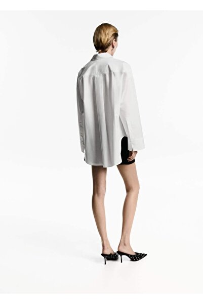 MANGO Woman %100 pamuklu oversize gömlek