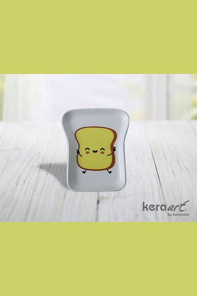 Keramika Set for Breakfast and Toast, Joyful Figure 3+1 Pieces