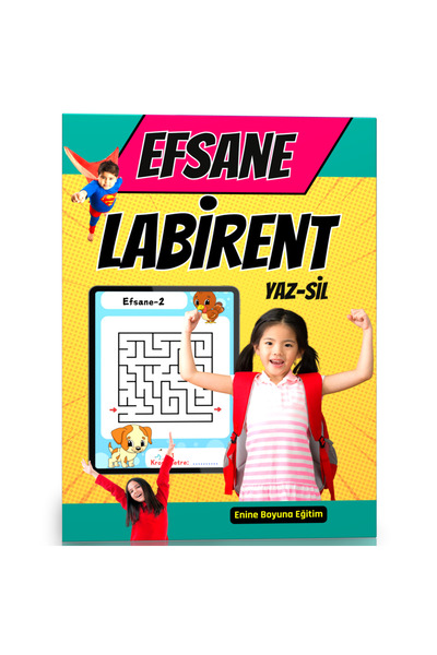 Enine Boyuna Eğitim Book of the Legend Maze Summer-Sil for Children