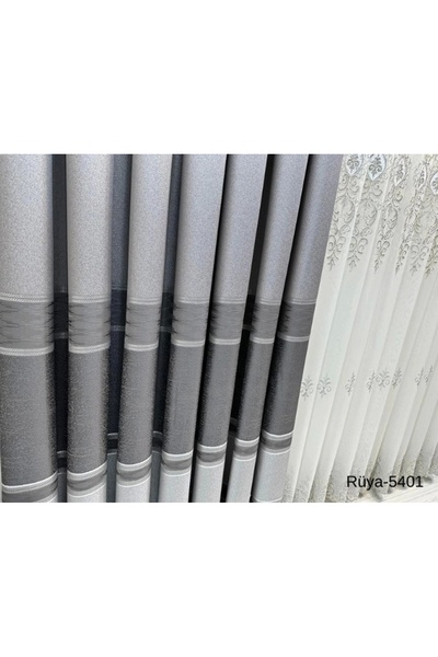 NİVEMESHOME Nivemeshome Dream Ft 671477   Silver V-5401 1/3 Κλείσιμο πλισέ κουρτίνα φόντου Apm