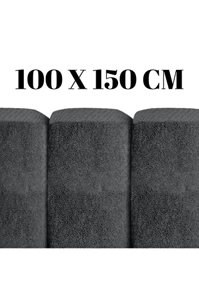 KAYABEY HOME Gray Cotton Bath Towel - 100x150, 100% Cotton, Bath Shower Body Towel
