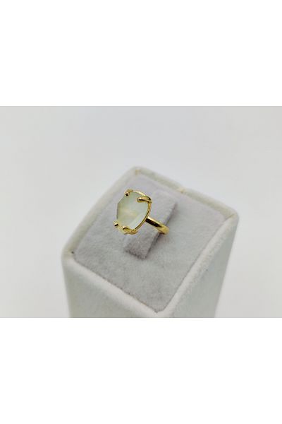 Alina Jewelry Adjustable Gemstone Ring |   Rose Quartz, Ruby, Moonstone, Green Quartz and Rutil Quartz