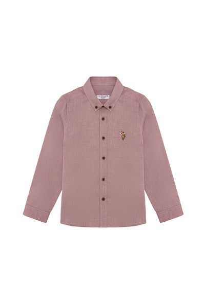 U.S. Polo Assn. Boy's Cherry Long Sleeve Basic Shirt 50254280 -Vr223