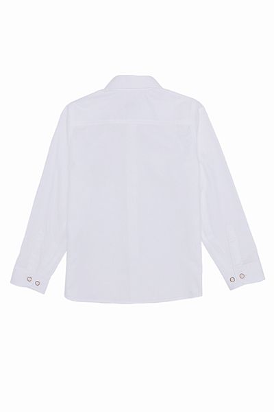 U.S. Polo Assn. Cămașă de bază cu mânecă lungă albă pentru băiat 50254280 -vr013