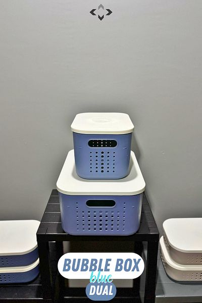 LİGROUND BUBBLE BOX DUAL Двоен капак Многофункционална декоративна кутия за съхранение 2 бр. Органайзер за кутии