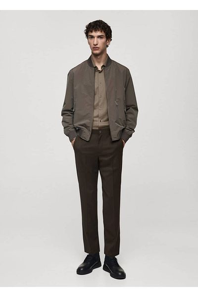 MANGO Man Bomber Jacket with Waterproof Technical Fabric