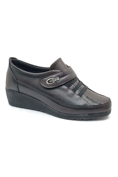KCMN Oxford Classic Women's Shoes - Berfilla Velcro, Brown