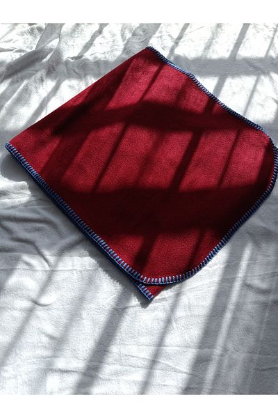arslan deco Burgundy Stitched Scarf Fleece Scarf