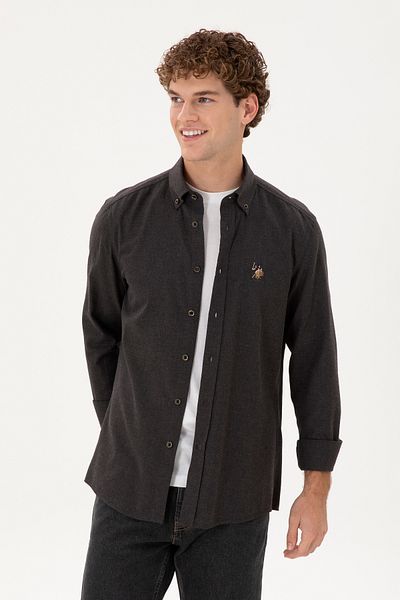 U.S. Polo Assn. Мъжка черна риза с дълъг ръкав Basic 50293980 -Vr046