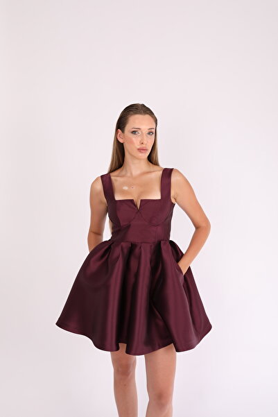 MEJJE Grace Cepli Elbise Bordo